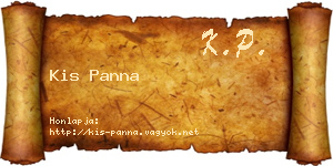Kis Panna névjegykártya